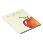 Persoonlijke Rode Apple voor de lerarenschool Notitieblok (Schuin)
