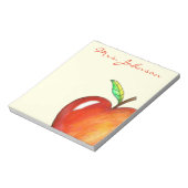 Persoonlijke Rode Apple voor de lerarenschool Notitieblok (Linkerzijde)