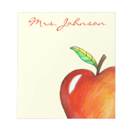 Persoonlijke Rode Apple voor de lerarenschool Notitieblok