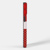 Persoonlijke Rode Argyles en Polka Dots Telefoonta Case-Mate iPhone Case (Achterkant / Rechts)