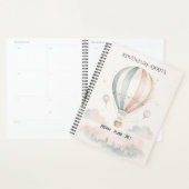 Persoonlijke Rode/Blauwe Streep Heet Luchtballon Planner (Display)