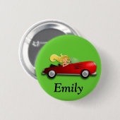 Persoonlijke Rode Button en meisjes (Voorkant /achterkant)