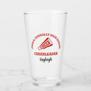 Persoonlijke Rode Cheerleader Middelbare School Glas
