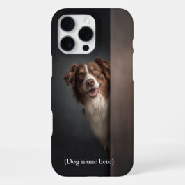 Persoonlijke rode driekleurige Aussie-portret iPhone 16 Pro Max Hoesje