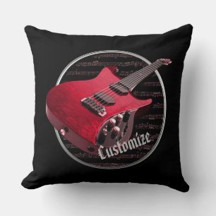 Persoonlijke Rode Elektrische Guitar Pillow Kussen