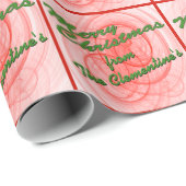 Persoonlijke Rode en Groene Kerst Cadeaupapier (Rol Hoek)