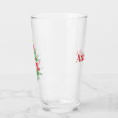 Persoonlijke rode en groene NOEL & kaarskerst Glas (Links)
