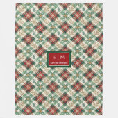 Persoonlijke rode en groene waterverf plaid deken (Voorkant)