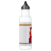 Persoonlijke Rode en Witte Basketball Jersey Waterfles (Links)