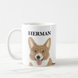 Persoonlijke Rode en Witte Corgi Beverage Coaster Koffiemok