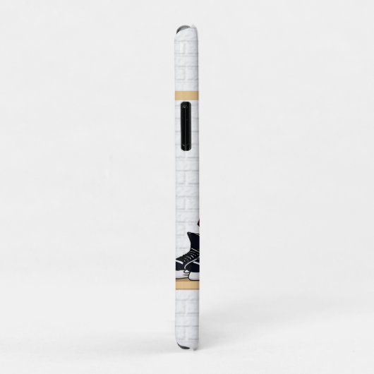 Persoonlijke Rode en Witte Ice Hockey Jersey Case-Mate iPhone Case (Achterkant/rechts)