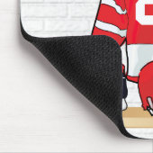 Persoonlijke Rode en Witte Ice Hockey Jersey Muismat (Hoek)