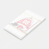 Persoonlijke Rode en Witte Ice Hockey Jersey Post-it® Notes (Schuin)