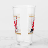 Persoonlijke rode en witte ijskap glas (Links)