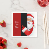 Persoonlijke rode en witte kerstman servet (Insitu)