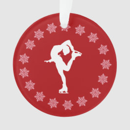 Persoonlijke rode en witte sneeuwvlok Afbeelding S Ornament