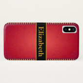 Persoonlijke Rode Glitter Nep Folie Confetti Case-Mate iPhone Case (Achterkant (horizontaal))