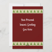 Persoonlijke Rode Hanging Stocking Platte Kerstkaa Feestdagenkaart (Achterkant)