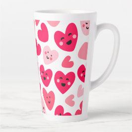 Persoonlijke Rode Hart Gelukkige Valentijnsdag Gel Latte Mok