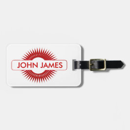 Persoonlijke rode hond bagagelabel