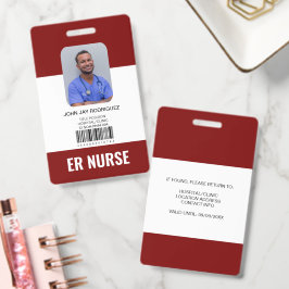 Persoonlijke Rode ID voor Medisch Ziekenhuisperson Badge