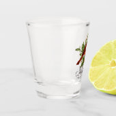 Persoonlijke Rode Kardinaal Hulst Kerstmis Shot Glas (Links)