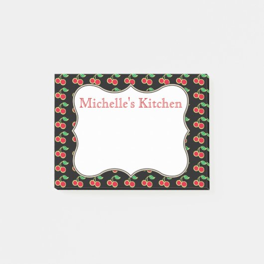 Persoonlijke Rode Kersen Post It Notities Post-it® Notes (Voorkant)
