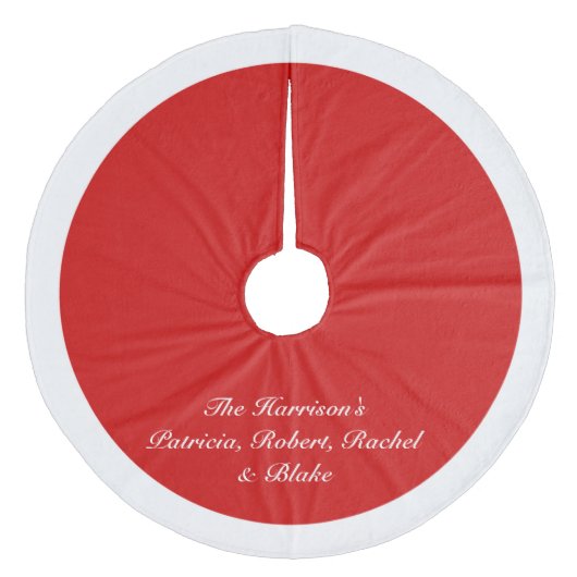 Persoonlijke ~ Rode Kerstmis Fleece Kerstboom Rok (Voorkant)