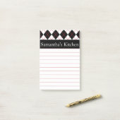 Persoonlijke rode keuken post-it cadeau post-it® notes (Op bureau)