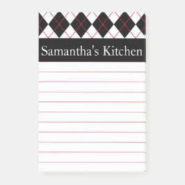 Persoonlijke rode keuken post-it cadeau post-it® notes