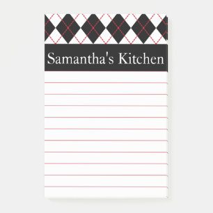 Persoonlijke rode keuken post-it cadeau post-it® notes