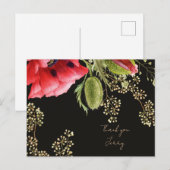 Persoonlijke Rode Klaproos Briefkaart (Voorkant / Achterkant)