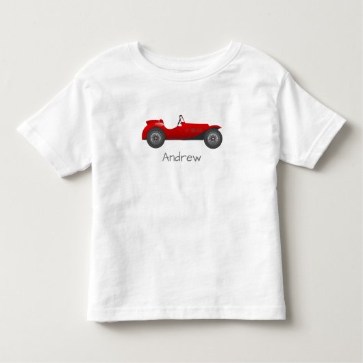 Persoonlijke rode klassieke auto-cadeaus kinder shirts (Voorkant)