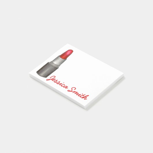 Persoonlijke Rode Lipstick Makeup Beauty Post Post-it® Notes (Schuin)