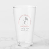 Persoonlijke Rode Middelbare School Color Guard Glas (Achterkant)