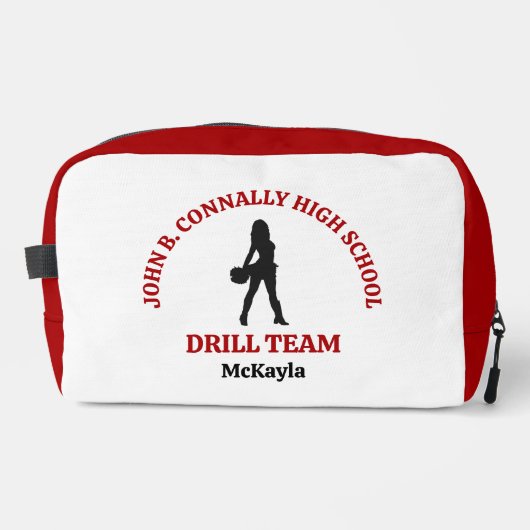 Persoonlijke Rode Middelbare School Drill Team Dan Toilettasje (Voorkant)