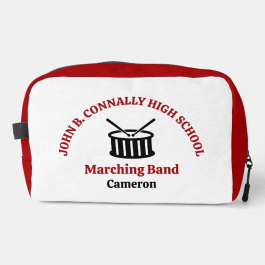 Persoonlijke Rode Middelbare School Marching Band Toilettasje (Voorkant)