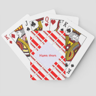 Persoonlijke Rode Naam Polen Vlag Getegeld Spelend Pokerkaarten