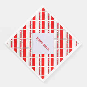 Persoonlijke Rode Naam Polen Vlag Tegelpatroon Servet