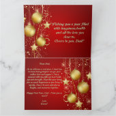 "Persoonlijke Rode Opgevouwen Nieuwjaarskaart" Kaart (Binnen)