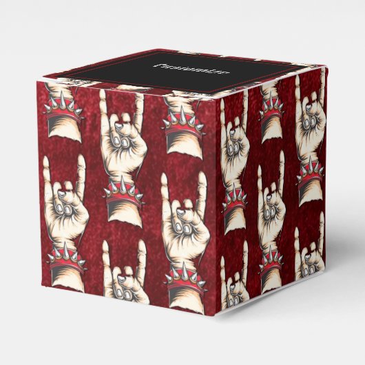 Persoonlijke rode paarden omhoog bedankdoosjes (Voorkant Zijde)