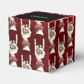 Persoonlijke rode paarden omhoog bedankdoosjes (Achterkant)