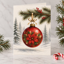Persoonlijke Rode Poinsettia Kerstbal