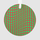 Persoonlijke Rode Polka Dot met naam Ornament (achterkant)