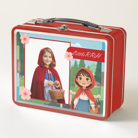 Persoonlijke Rode Ridderkap Lunchbox (Voorkant)