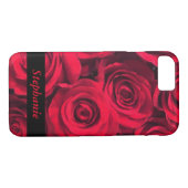 Persoonlijke rode rode rode rode rozenbloemen Case-Mate iPhone case (Achterkant (Horizontaal))