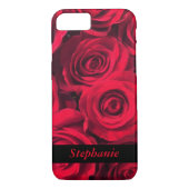 Persoonlijke rode rode rode rode rozenbloemen Case-Mate iPhone case (Achterkant)