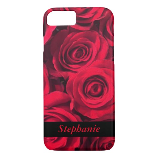 Persoonlijke rode rode rode rode rozenbloemen Case-Mate iPhone case (Achterkant)