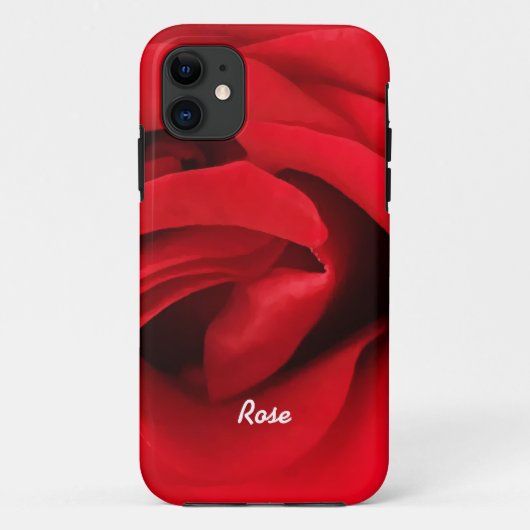 Persoonlijke Rode Roos Case-Mate iPhone Case (Achterkant)