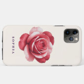 Persoonlijke Rode Roos Hoesje Elegant Romantisch (Achterkant (horizontaal))